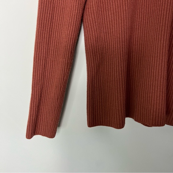Everlane Merino Wool Ribbed Turtleneck Sweater Pullover Brown 62 - Picture 3 of 8
